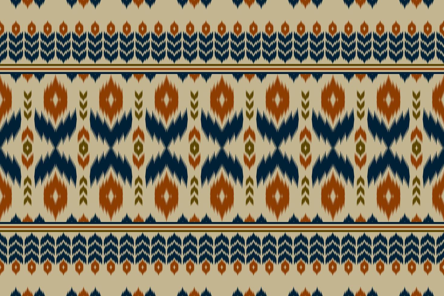 Abstract ethnic pattern art. Ikat seamless pattern in tribal, folk embroidery, and Mexican style. Design for background, wallpaper, vector illustration, fabric, clothing, carpet.