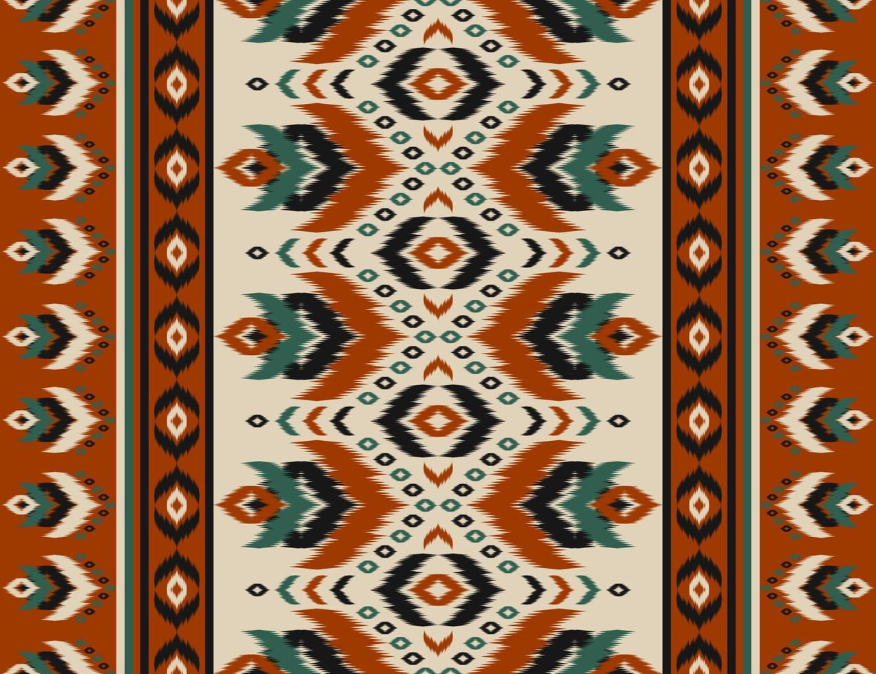 Beautiful ikat pattern art. Ethnic seamless pattern in tribal, folk embroidery, and Mexican style. Geometric striped. Design for background, wallpaper, vector illustration, fabric, clothing, carpet.
