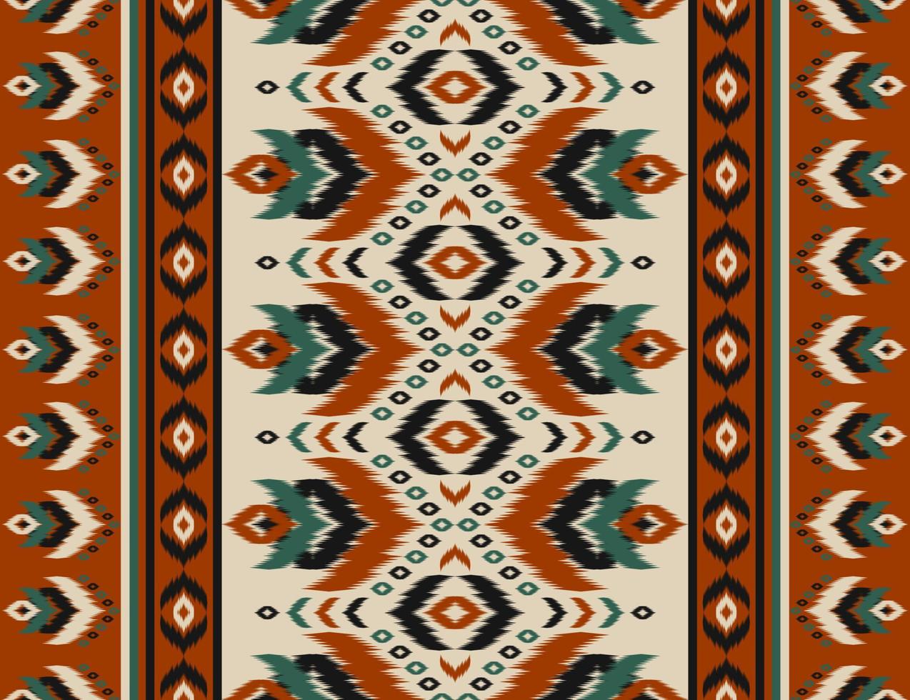 Beautiful ikat pattern art. Ethnic seamless pattern in tribal, folk embroidery, and Mexican style. Geometric striped. Design for background, wallpaper, vector illustration, fabric, clothing, carpet.