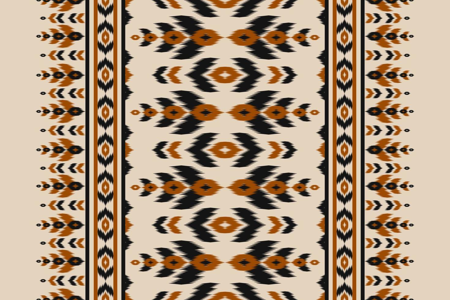 patrón sin costuras ikat en tribal. arte de patrones étnicos abstractos. estilo oriental. diseño para fondo, papel tapiz, ilustración vectorial, textil, tela, ropa, alfombra, bordado. vector