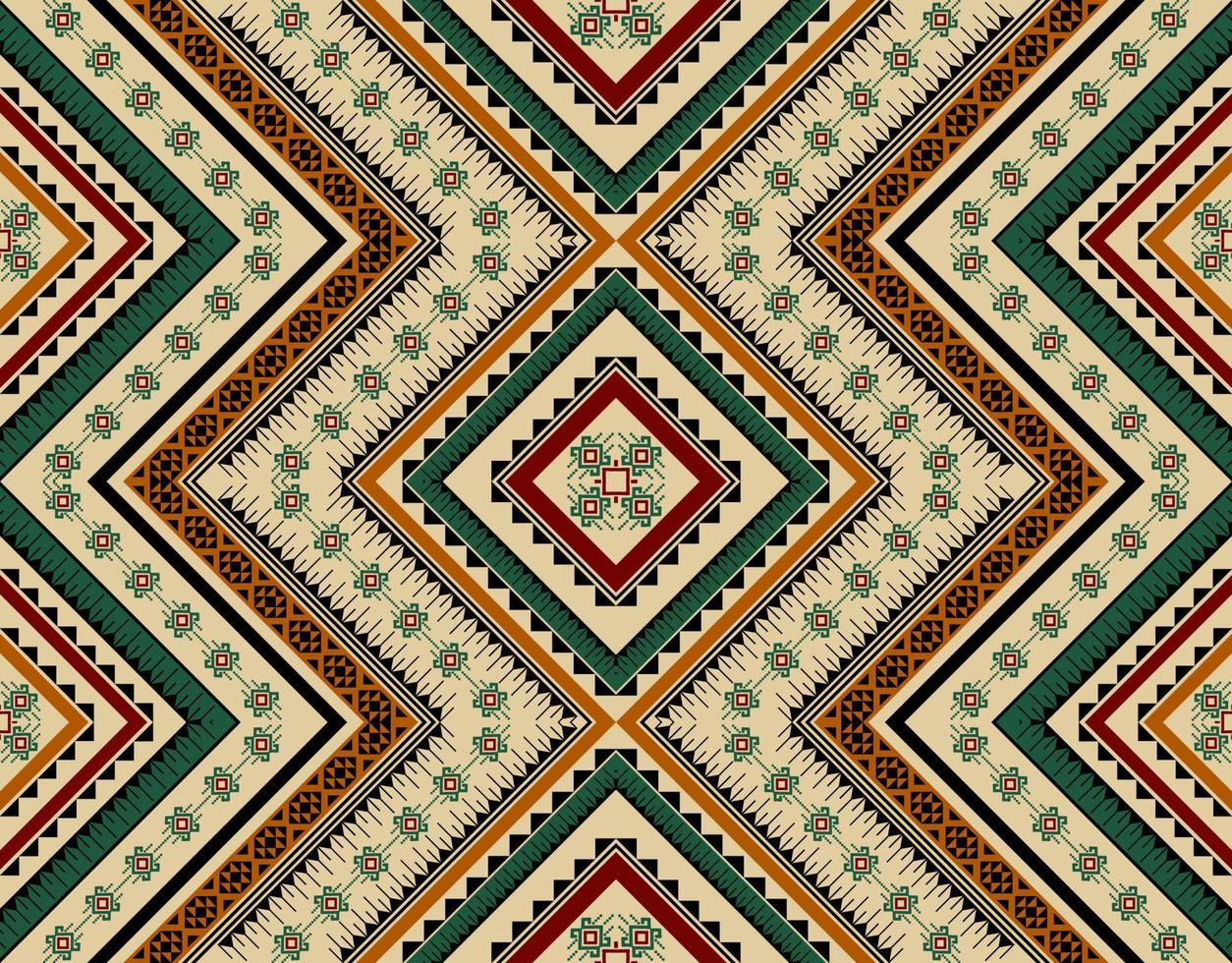 arte de patrón abstracto étnico. patrón impecable en estilo tribal, bordado folclórico y mexicano. rayas geométricas. diseño para fondo, papel tapiz, ilustración vectorial, tela, ropa, alfombra. vector