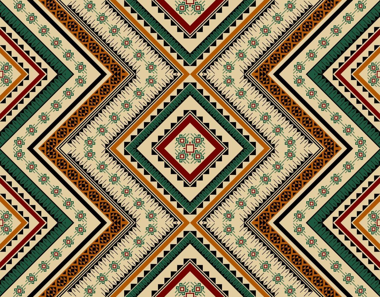 Ethnic abstract pattern art. Seamless pattern in tribal, folk embroidery, and Mexican style. Geometric striped. Design for background, wallpaper, vector illustration, fabric, clothing, carpet.