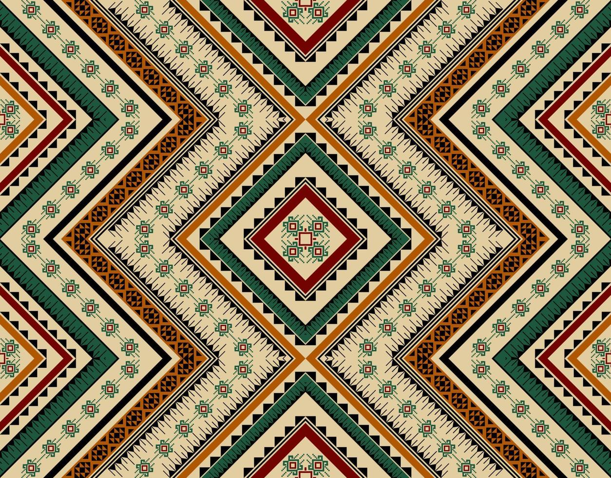 Ethnic abstract pattern art. Seamless pattern in tribal, folk embroidery, and Mexican style. Geometric striped. Design for background, wallpaper, vector illustration, fabric, clothing, carpet.