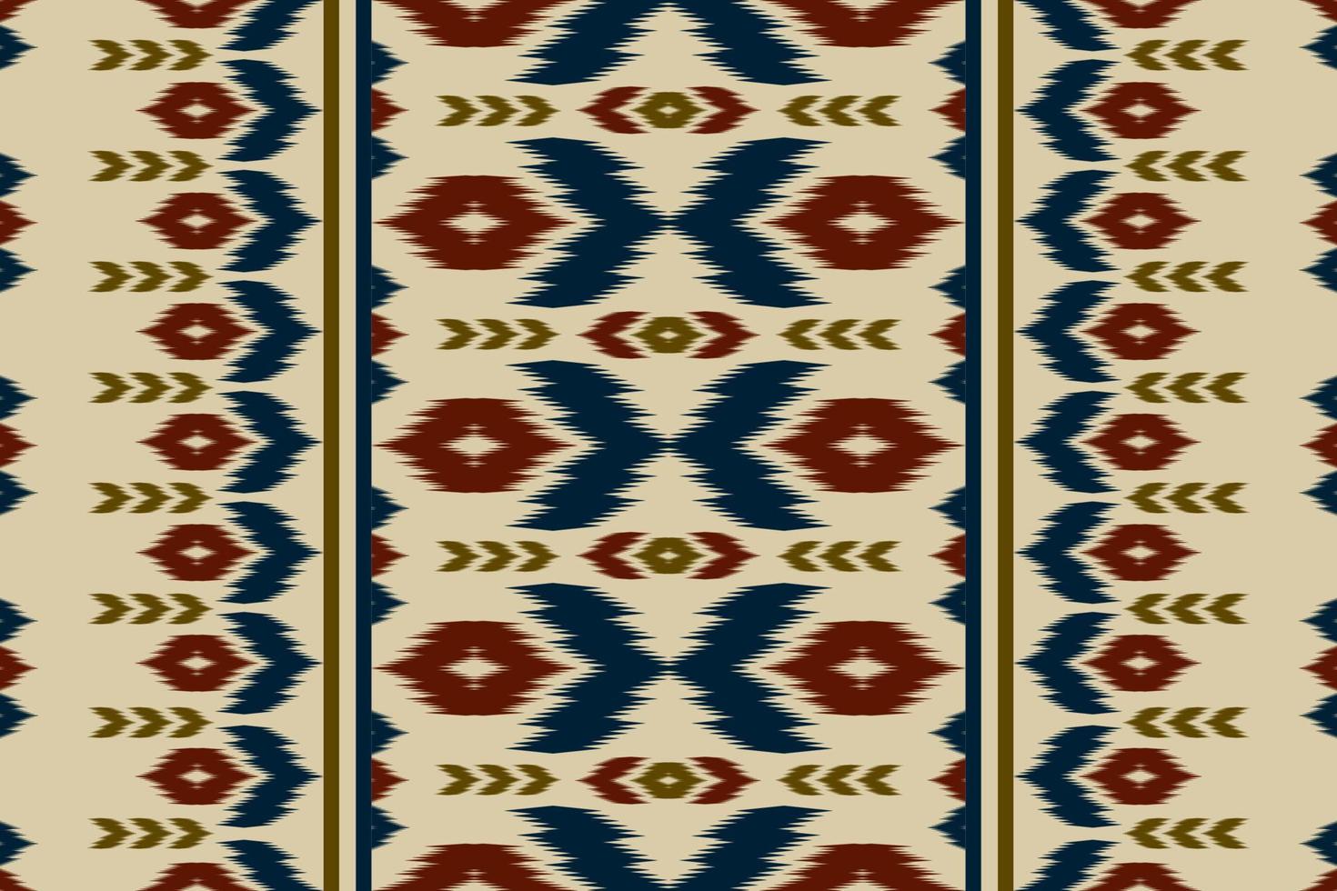 Ikat seamless pattern in tribal. Abstract ethnic pattern art. Oriental style. Design for background, wallpaper, vector illustration, textile, fabric, clothing, carpet, embroidery.