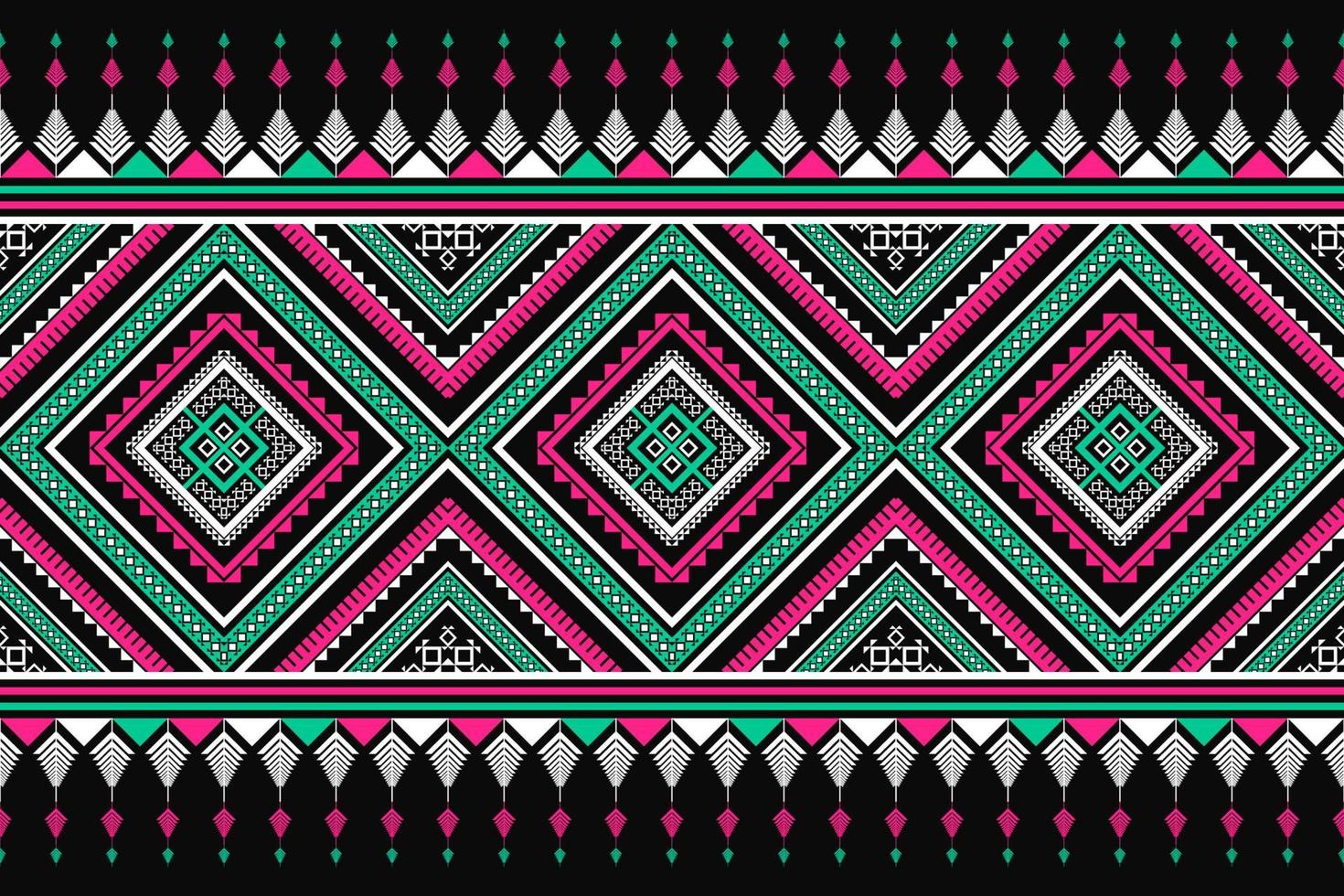 Colorful geometric ethnic seamless pattern traditional. Tribal striped style. Design for background, wallpaper, illustration, textile, fabric, clothing, batik, carpet, embroidery. vector