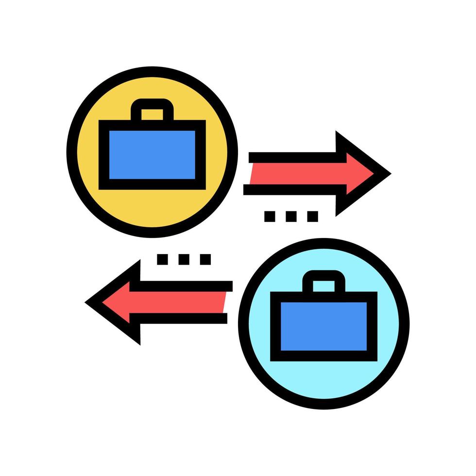 job change color icon vector color illustration