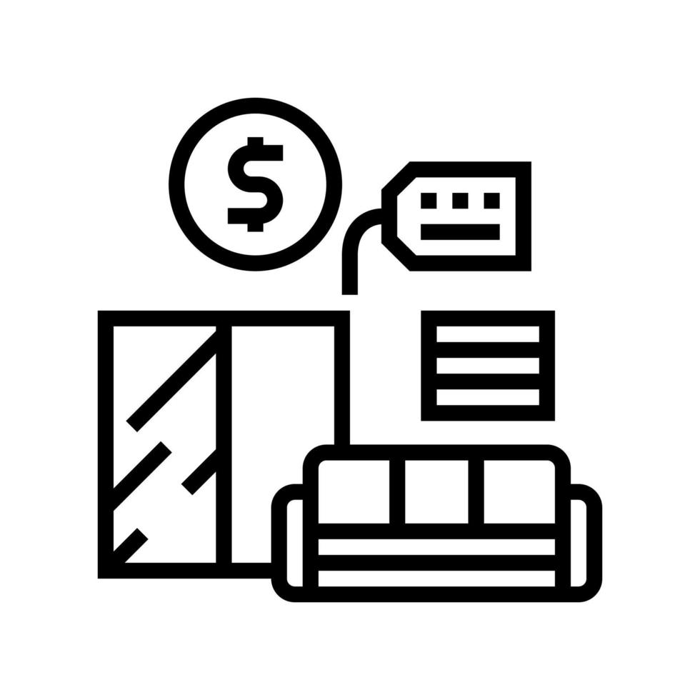 furniture rental line icon vector illustration sign