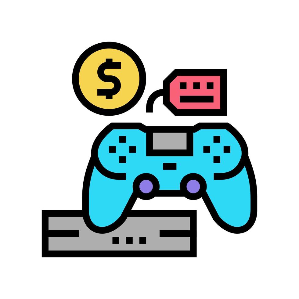 game device rental color icon vector illustration