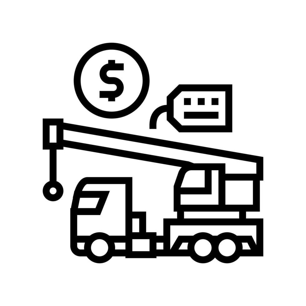 crane rental line icon vector illustration sign