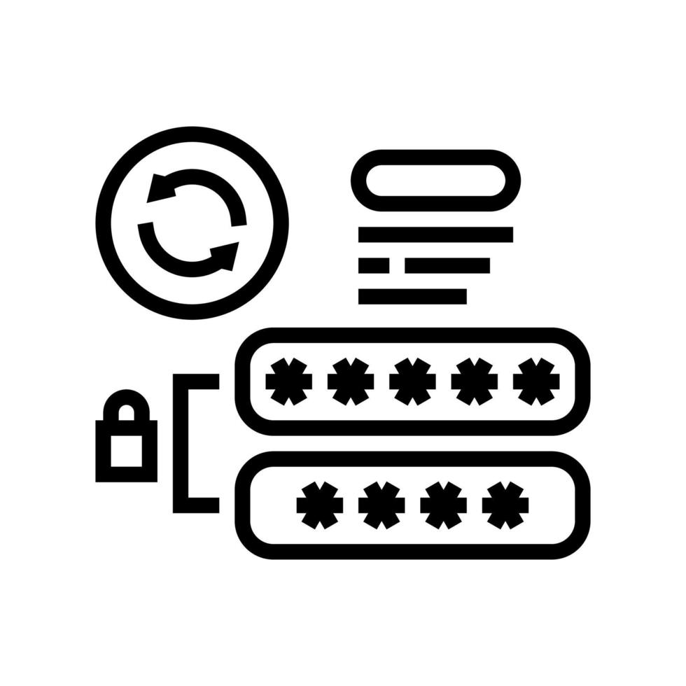 failed password line icon vector illustration sign