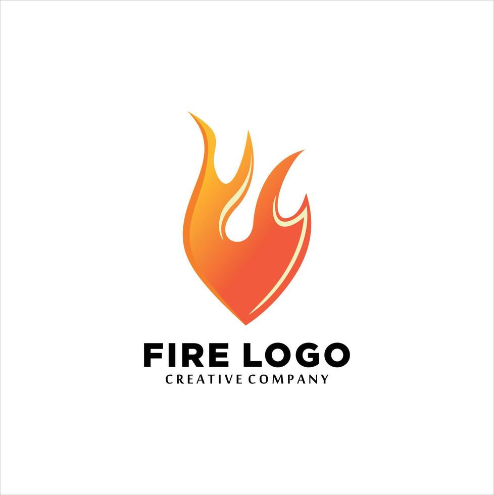 Modern fire logo or icon design. Vector illustration