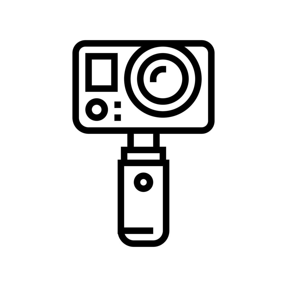 underwater video camera line icon vector illustration