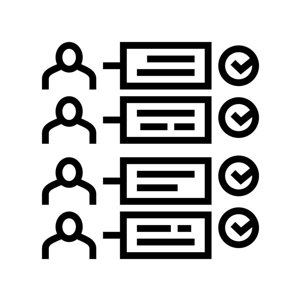 delivery order customer report line icon vector illustration