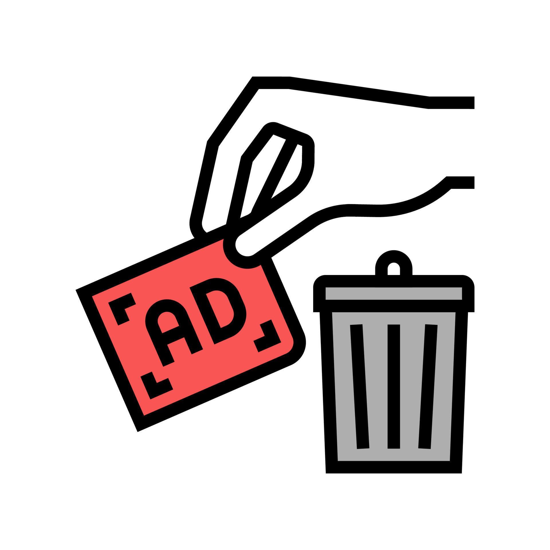toss out advertisement color icon vector illustration 10168907 Vector Art at Vecteezy