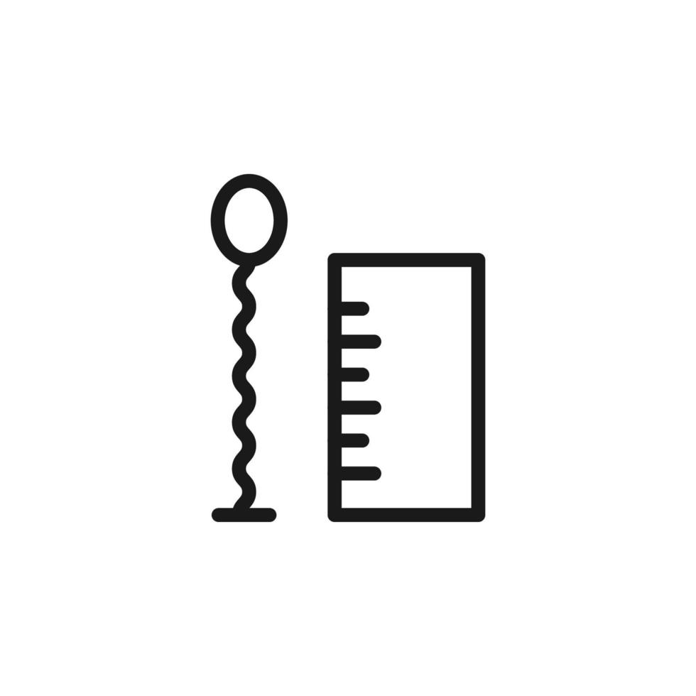Summer cocktail signs. Vector symbol drawn in flat style with black line. Perfect for adverts, web sites, cafe and restaurant menu. Icon of cup and swizzle stick