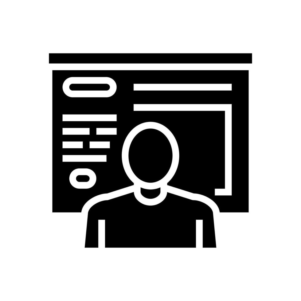 human presentation glyph icon vector illustration sign