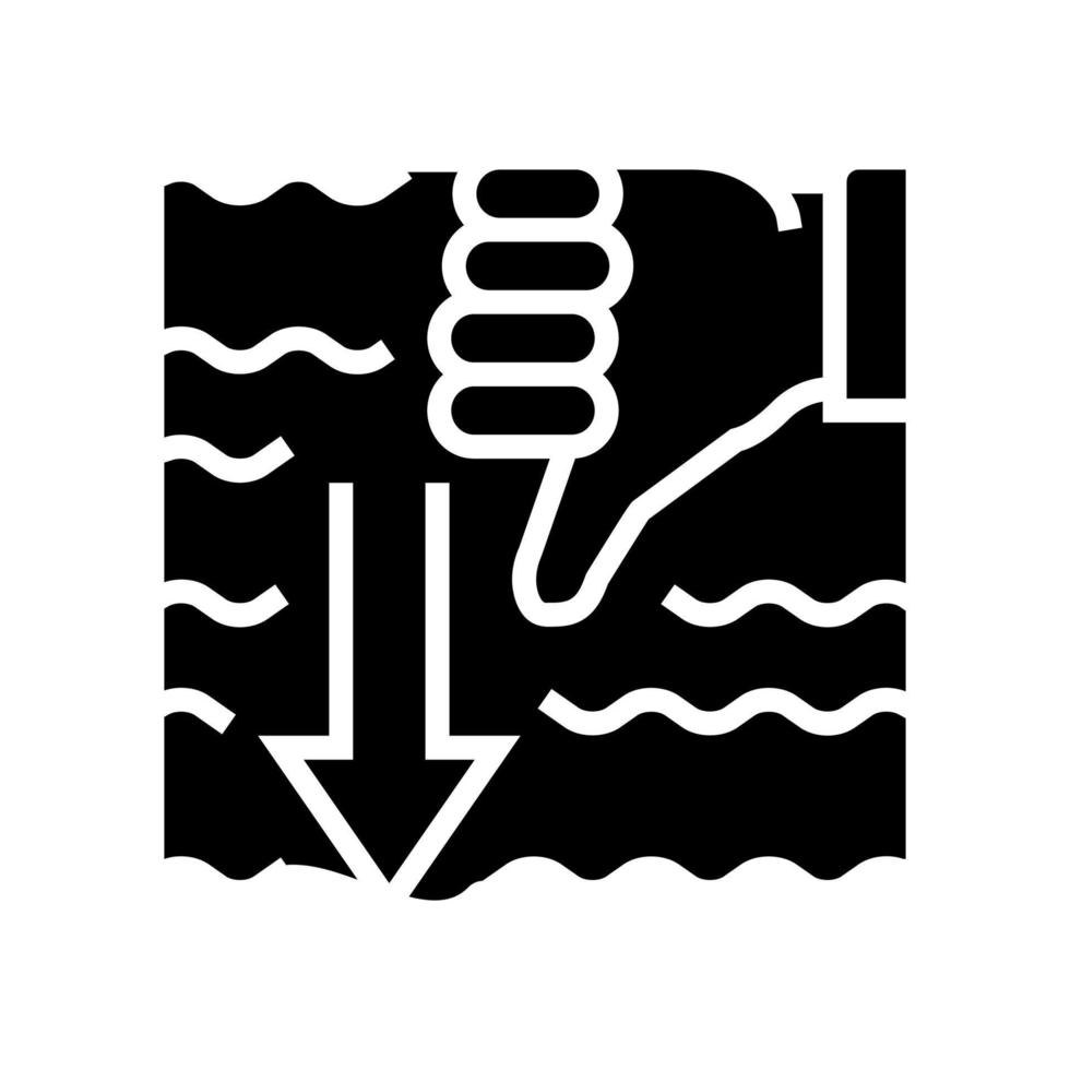 immersion diver gesture glyph icon vector illustration