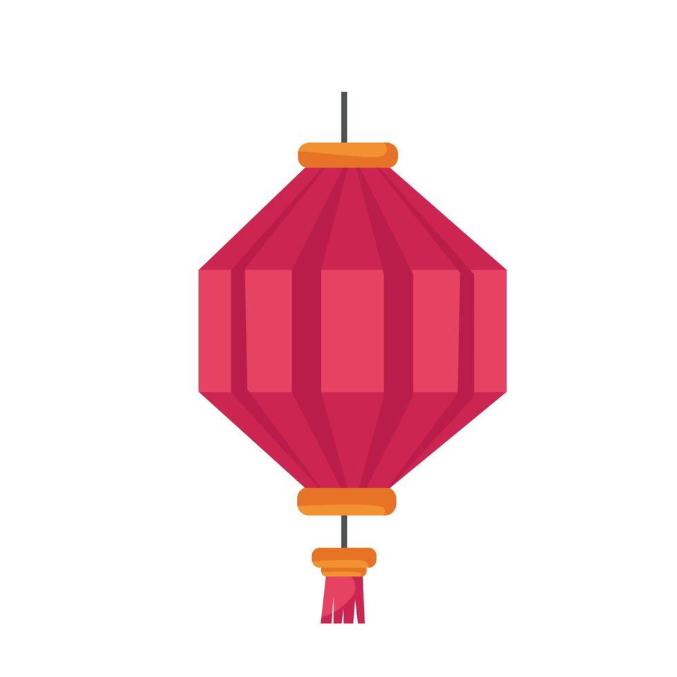 Chinese paper lantern. The festival. Vector cartoon illustration.