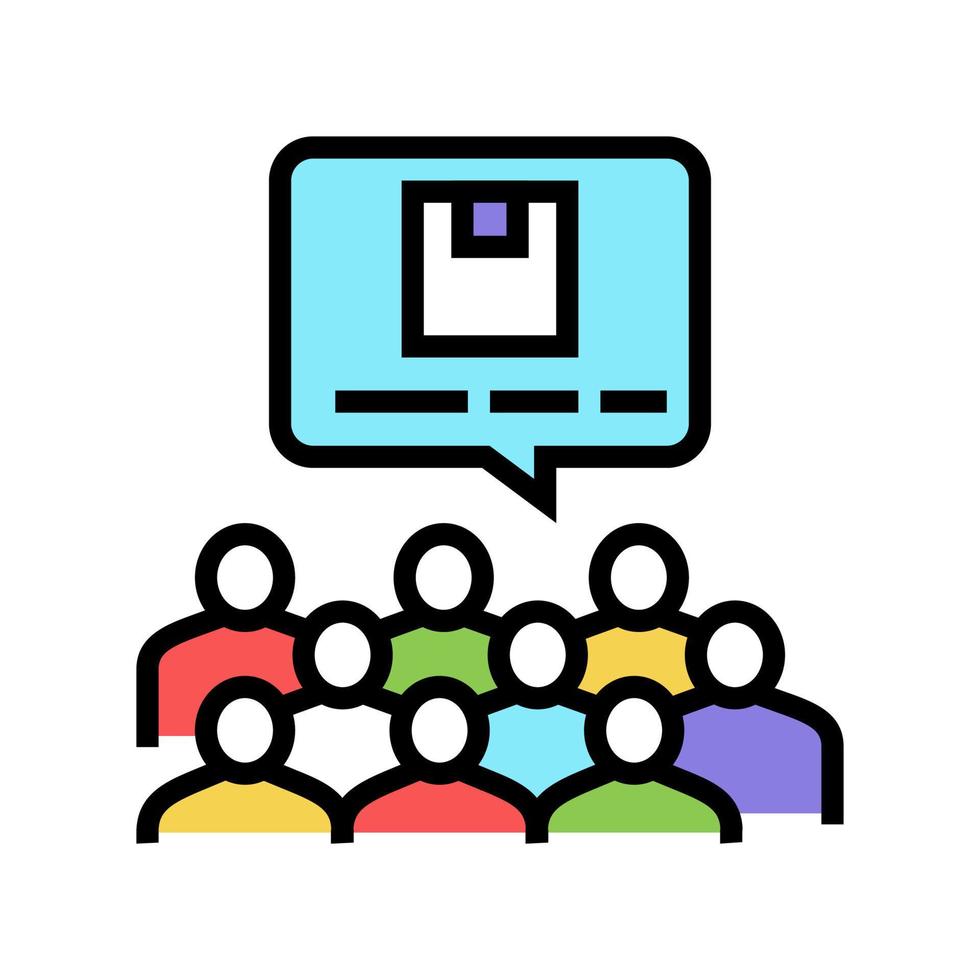 conference market research color icon vector illustration