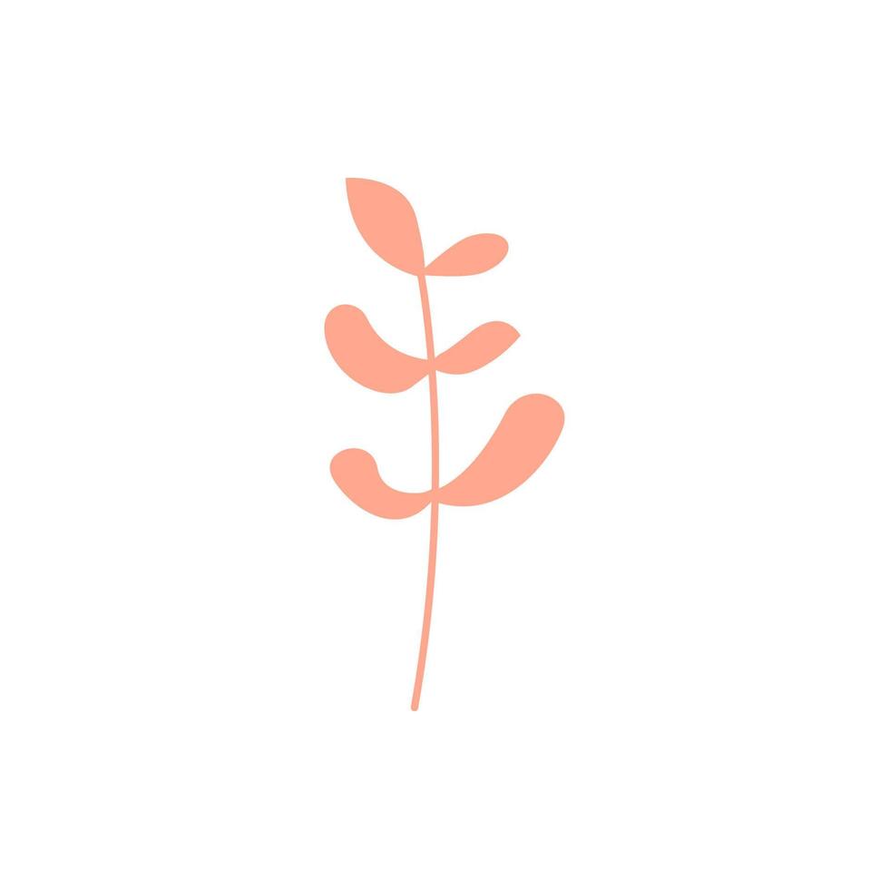 Colorful vector illustration drawn in flat style. Suitable for books, articles, web sites, apps etc. Image of light orange leaf