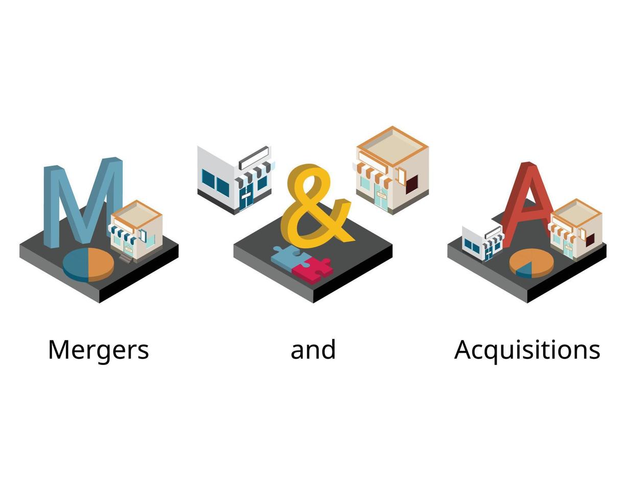 Merger and Acquisition in business vector