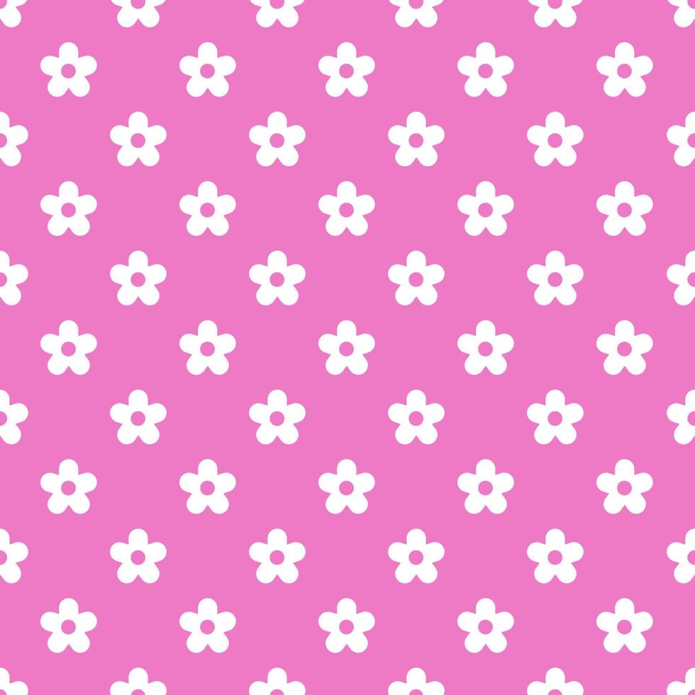 Cute White Daisy Flower Pink Pattern Background Stripe Striped Geometric Shape Element Vector Cartoon Illustration Tablecloth, Picnic mat wrapping paper, Mat, Fabric, Textile, Scarf.
