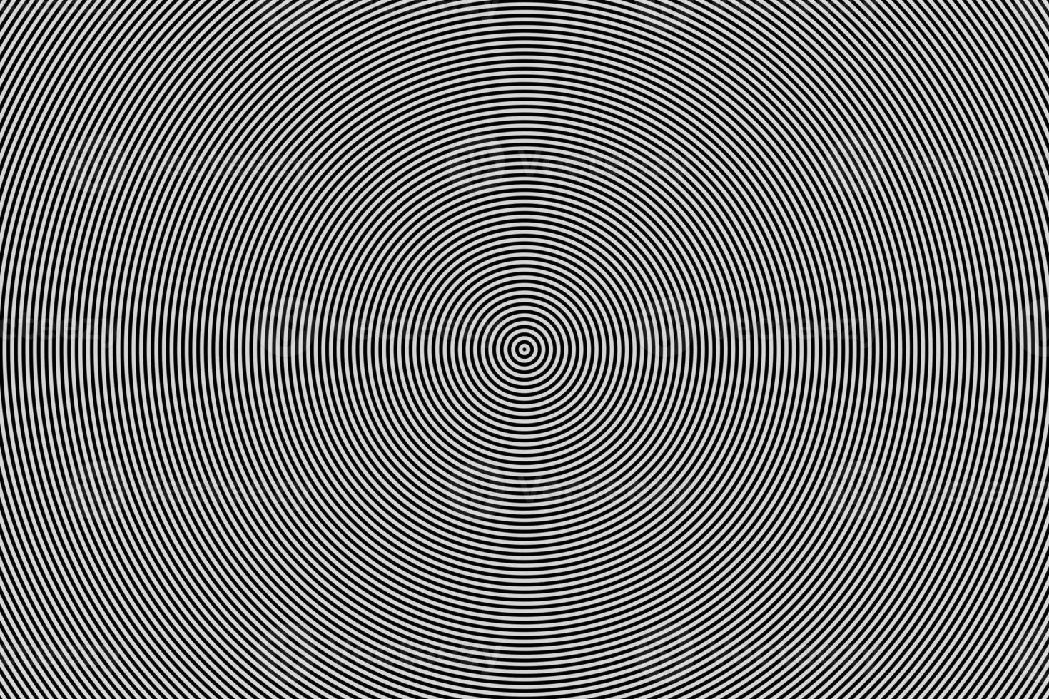Abstract hypnotic and geometric stripes pattern. Linear pattern in black and white, 3D illustration. photo