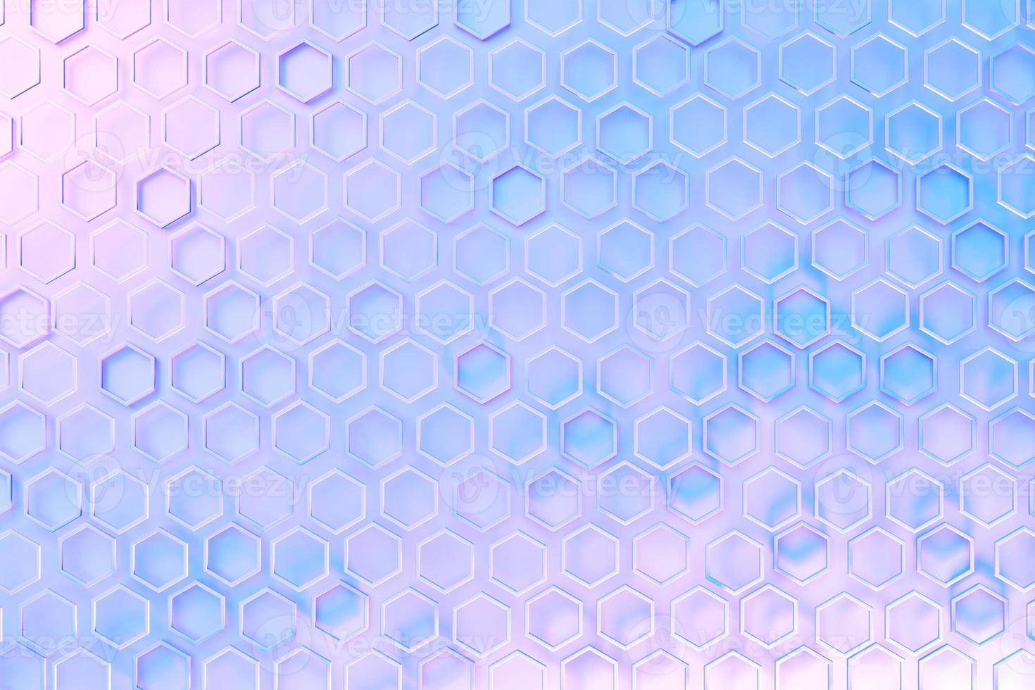 Pattern of simple geometric hexagonal shapes, mosaic background. 3d illustration photo