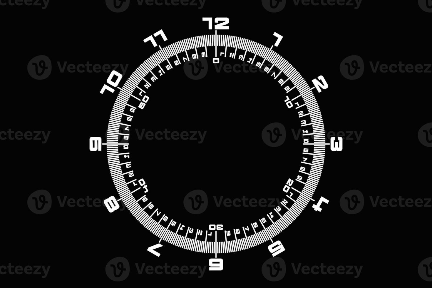 3d illustration  of     round clock, stopwatch on a black    background. Stopwatch icon, logo. Chronometer, vintage timer photo