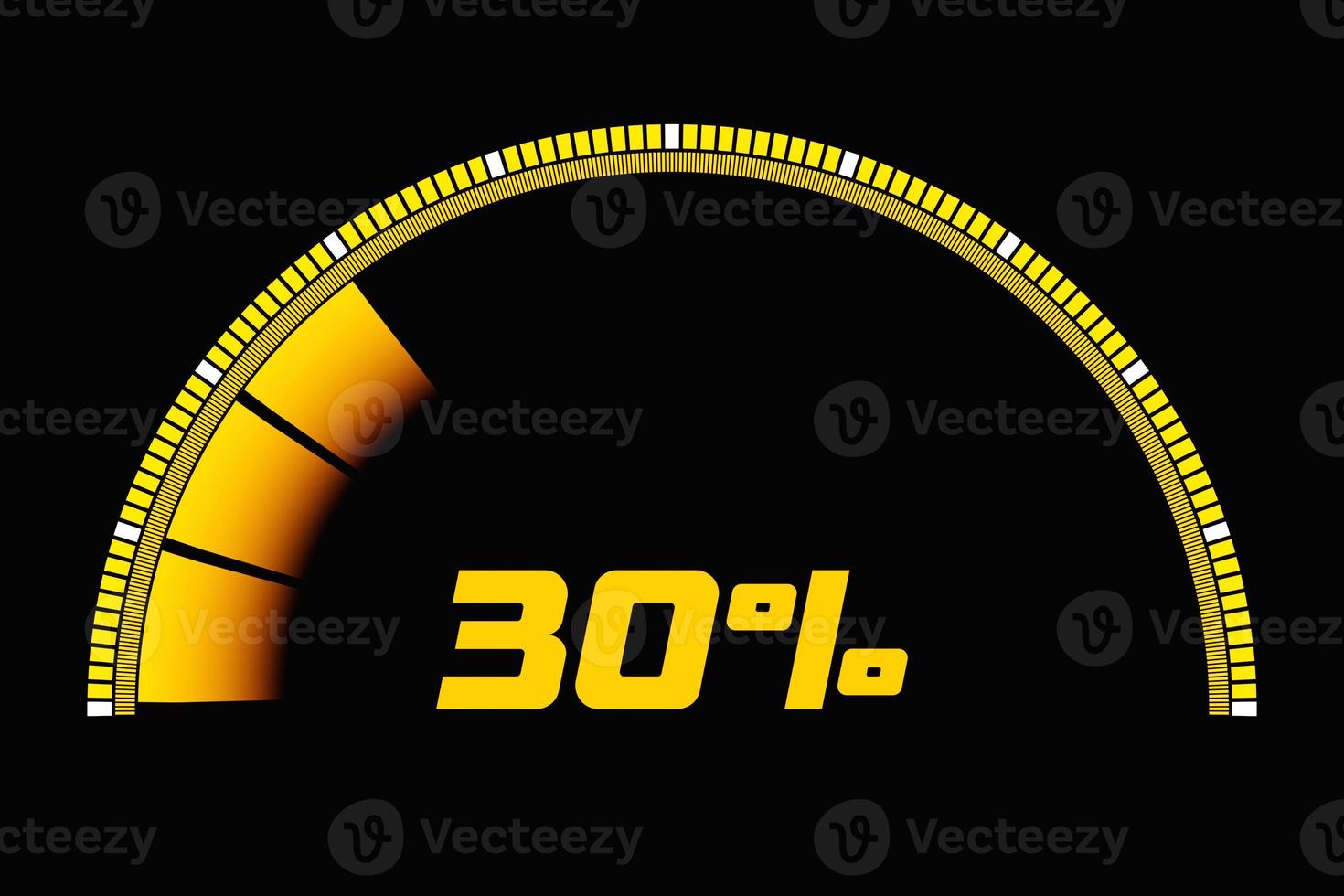 3d illustration of speed measuring speed icon.  Orange speedometer icon, speedometer pointer points to orange normal color photo