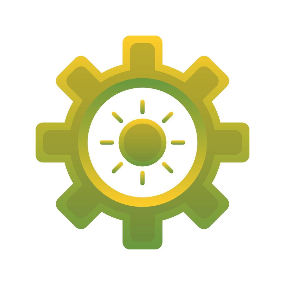 sun gear logo gradient design template icon element vector