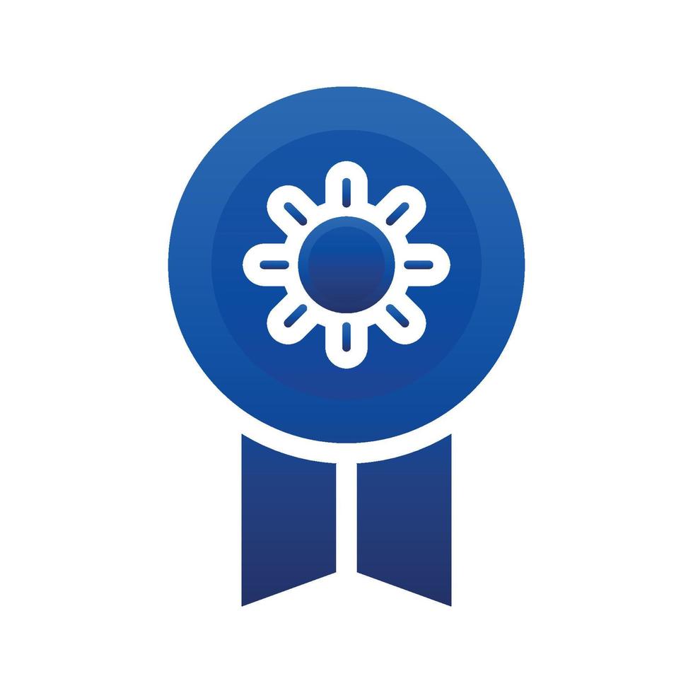sun medal logo gradient design template icon element vector