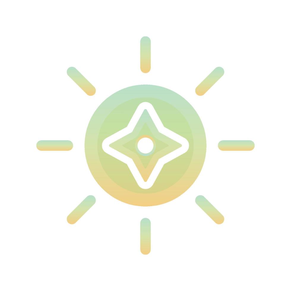 sun shuriken logo gradient design template icon element vector