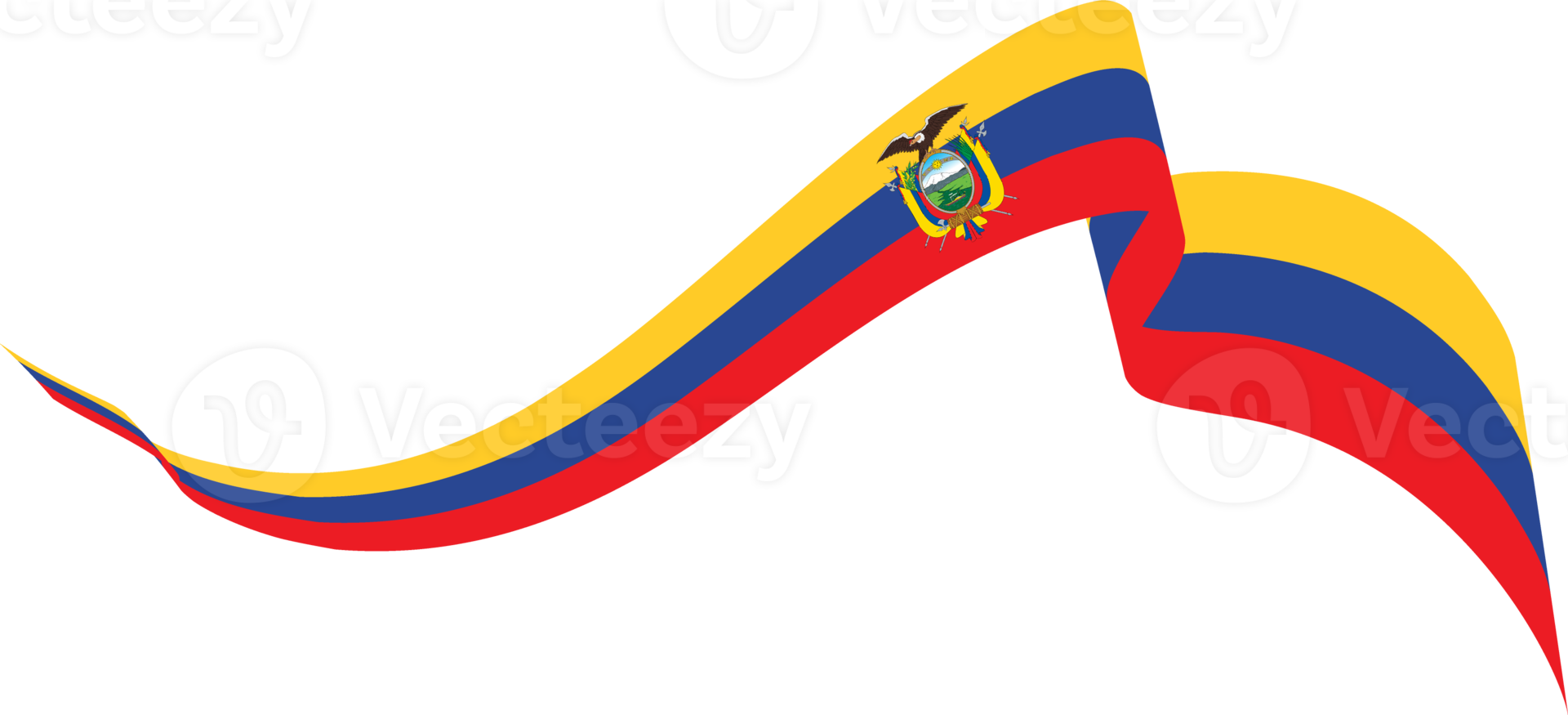 vibração da fita da bandeira do equador png