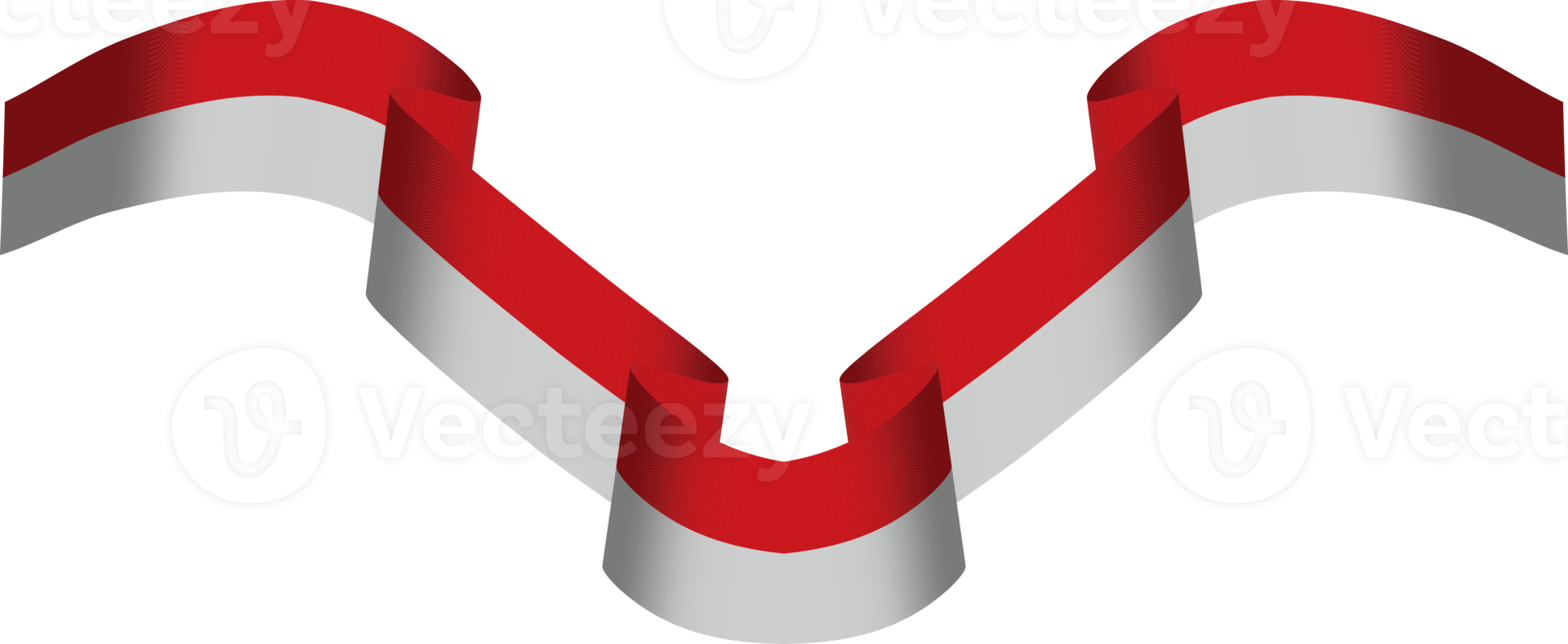 Indonesia flag ribbon flutter png