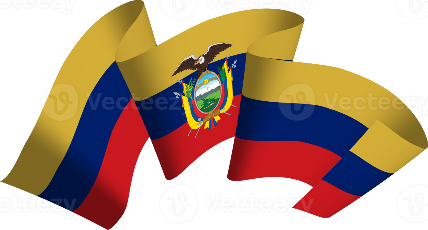 Ecuador flag ribbon flutter png