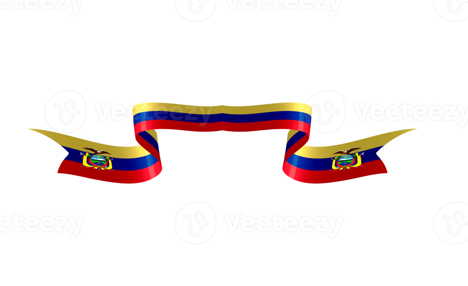 Ecuador flag ribbon flutter png