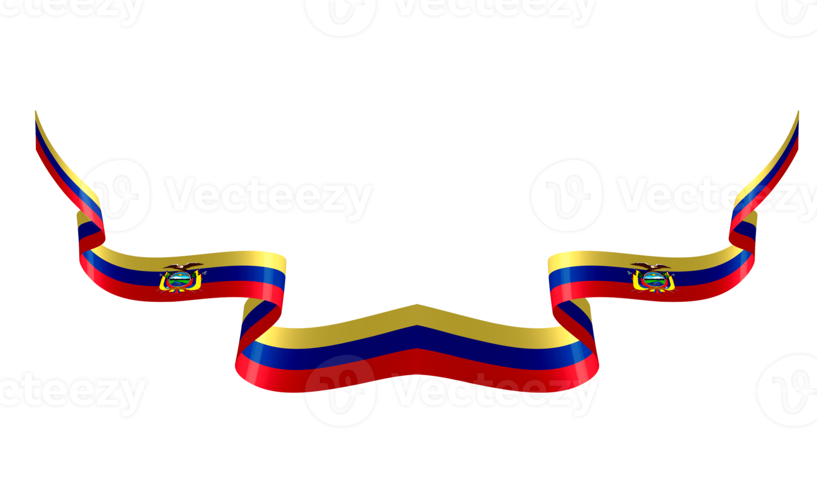 Ecuador flag ribbon flutter png