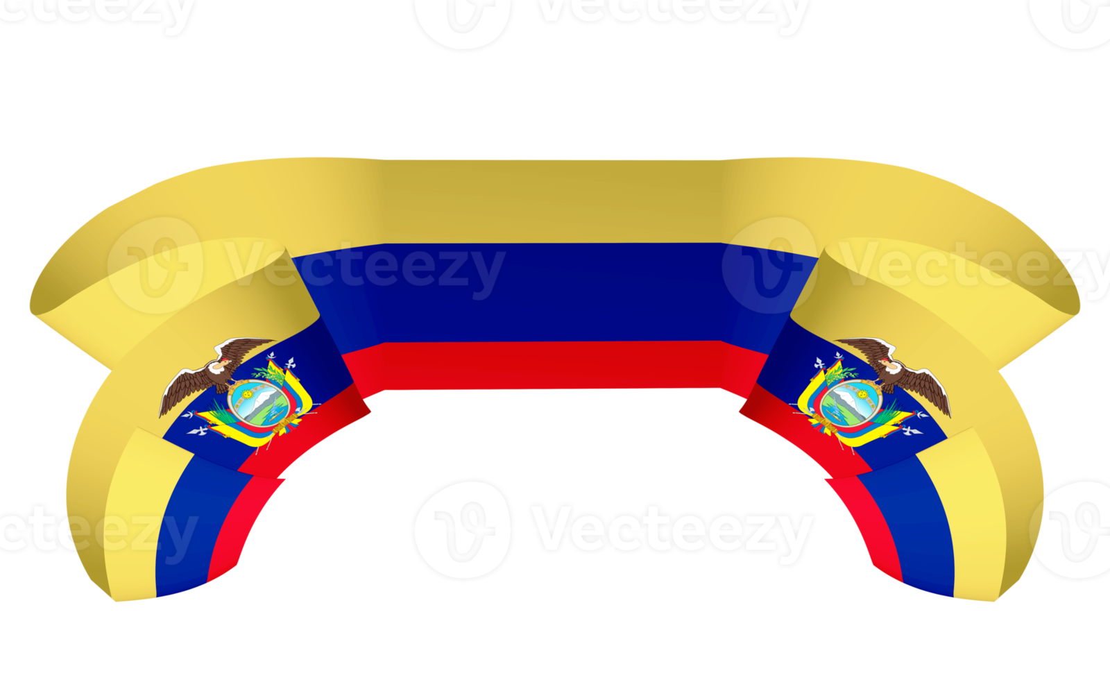 Ecuador flag ribbon flutter png