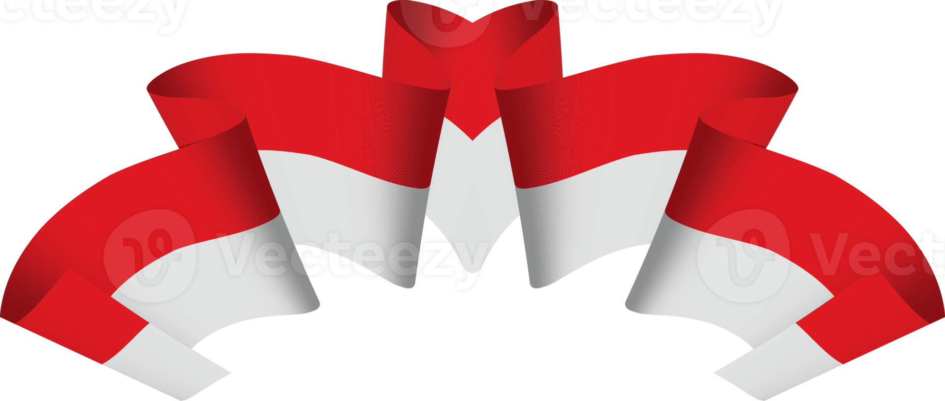 Indonesia flag ribbon flutter png