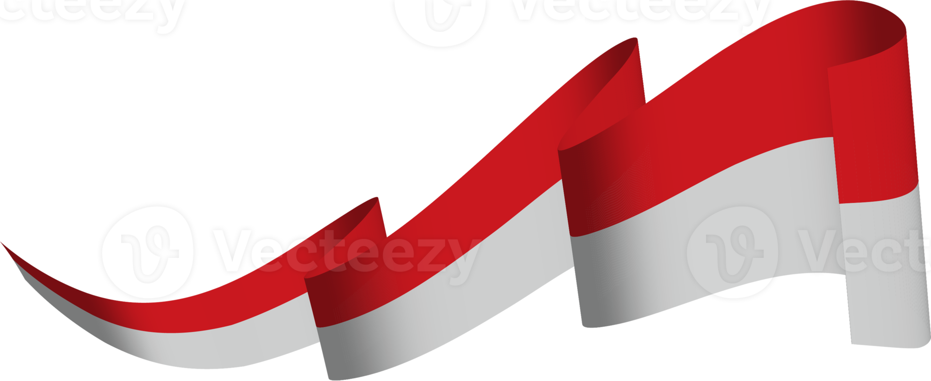 Indonesia flag ribbon flutter png