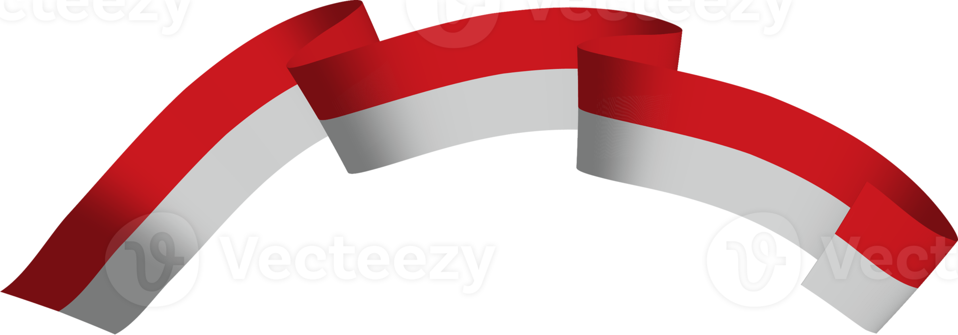 Indonesia flag ribbon flutter png