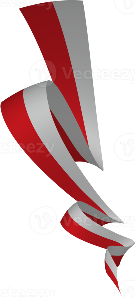 Indonesia flag ribbon flutter png