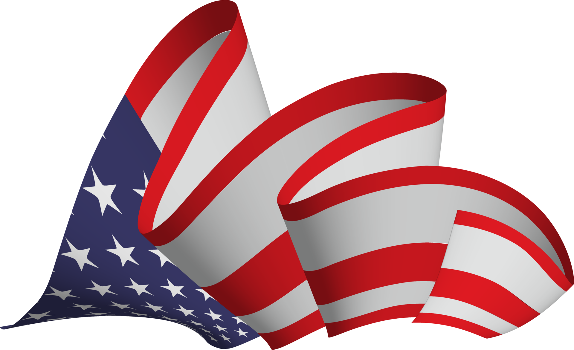American flag ribbon 10170867 PNG