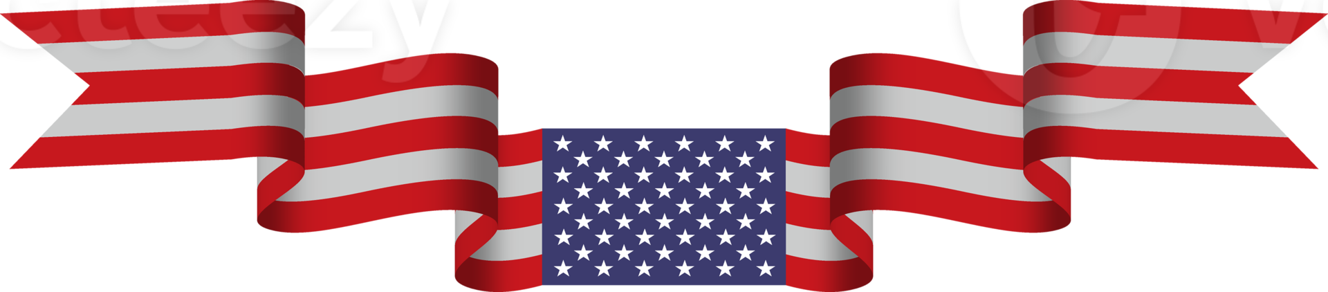 American flag ribbon png