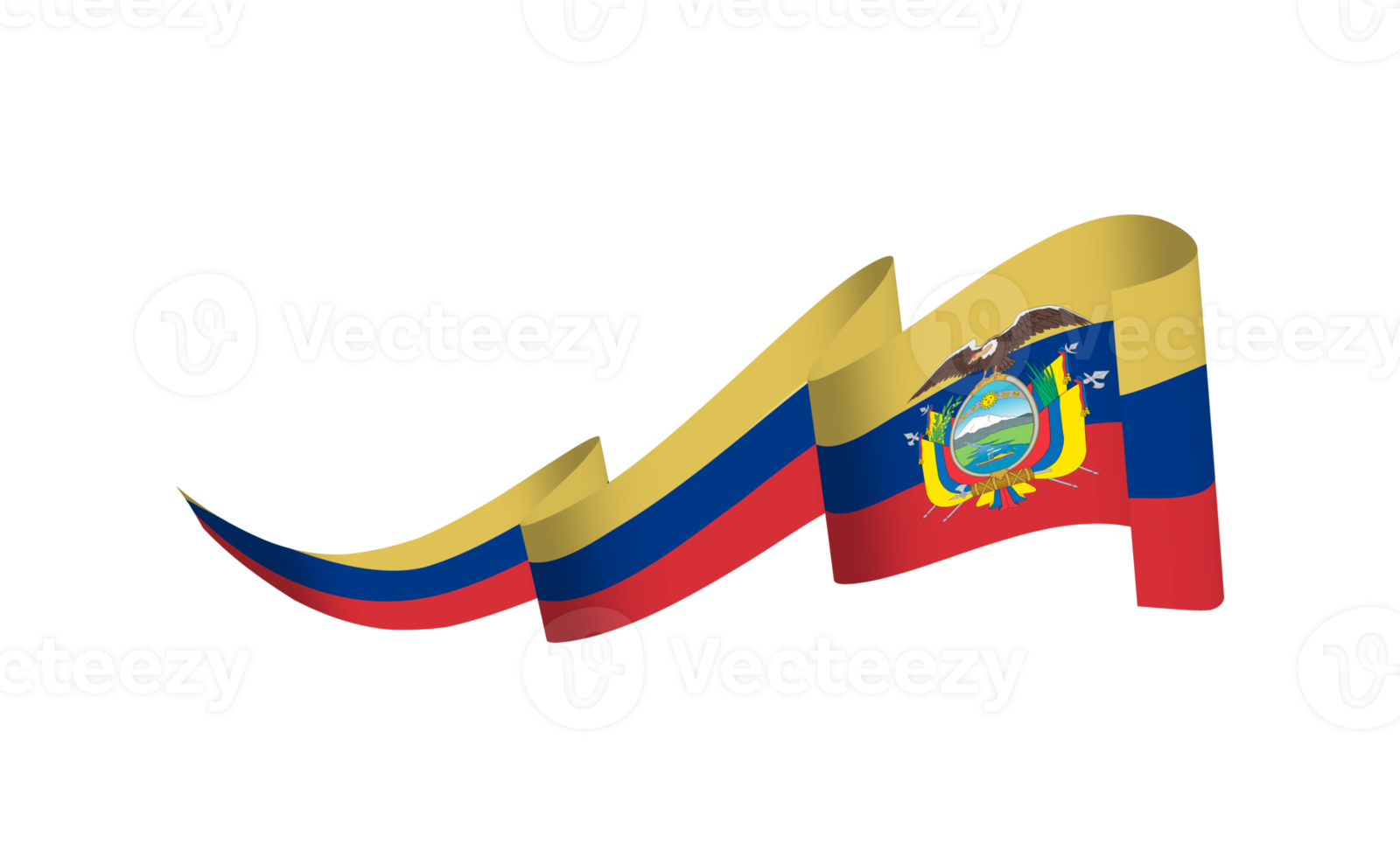 Ecuador flag ribbon flutter png