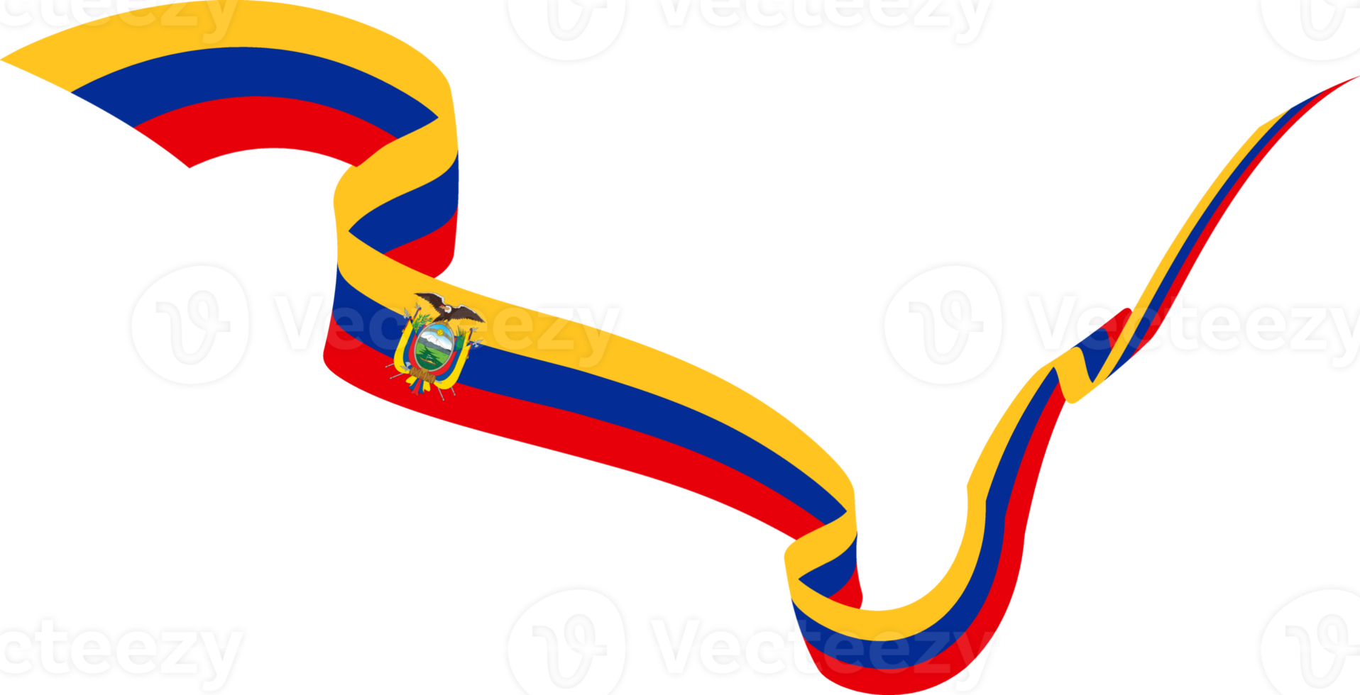 Ecuador flag ribbon flutter png