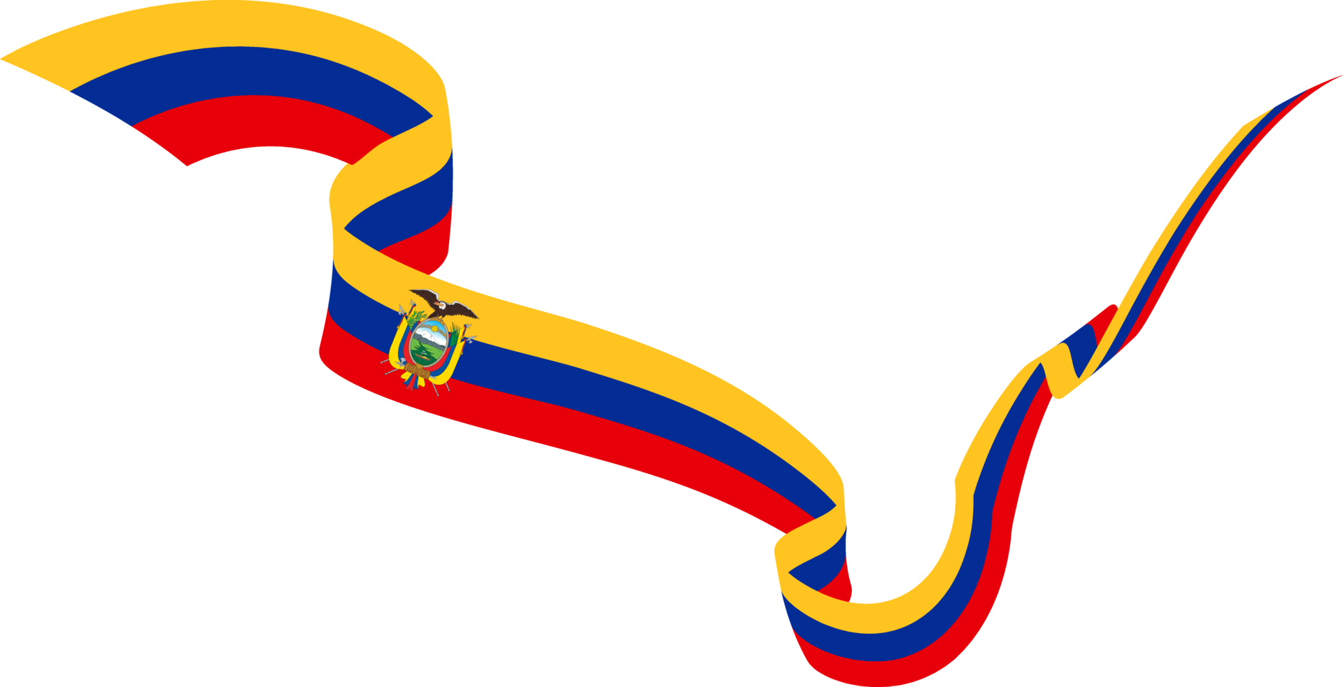 aleteo-de-la-cinta-de-la-bandera-de-ecuador-10170885-png