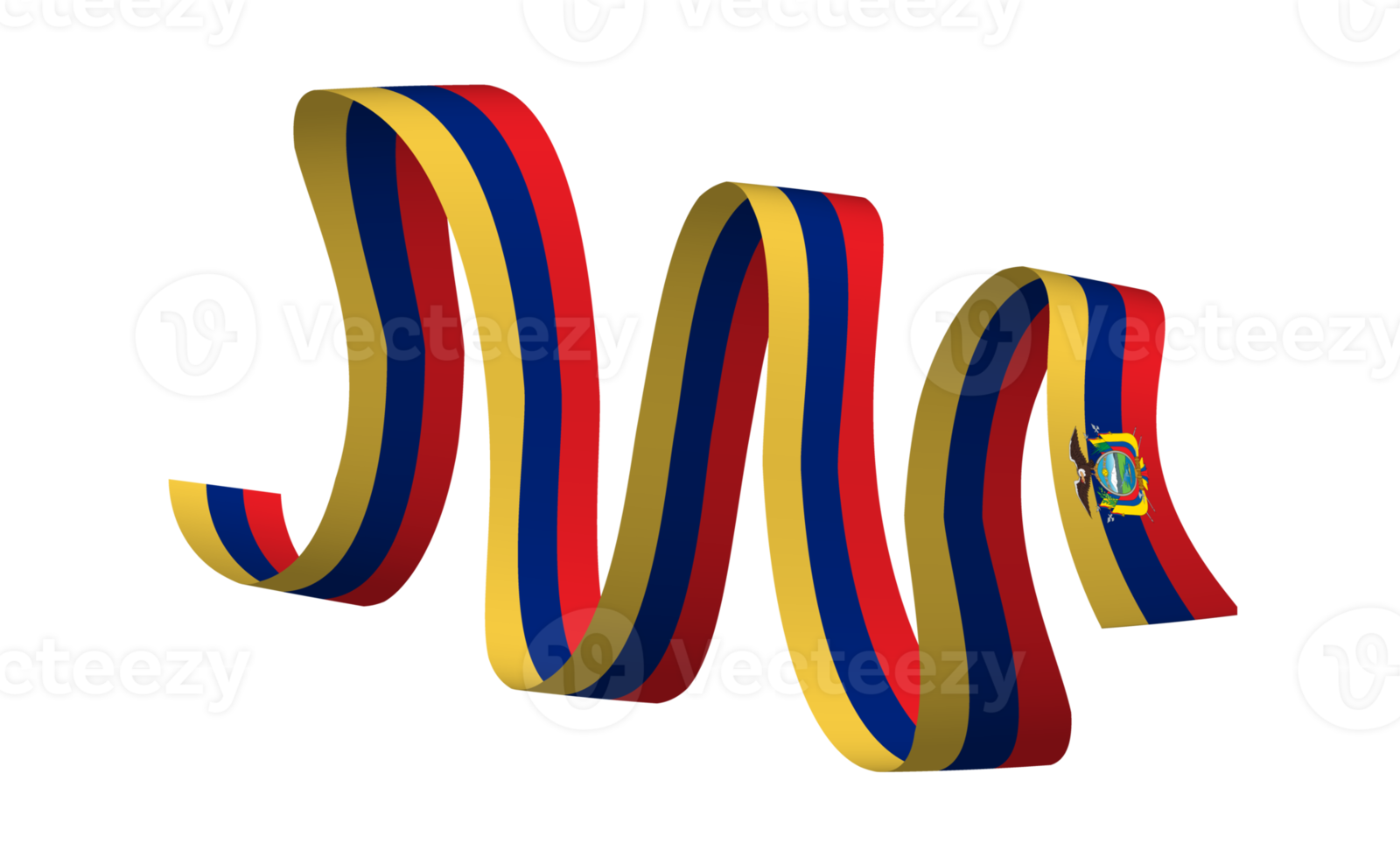 Ecuador flag ribbon flutter png