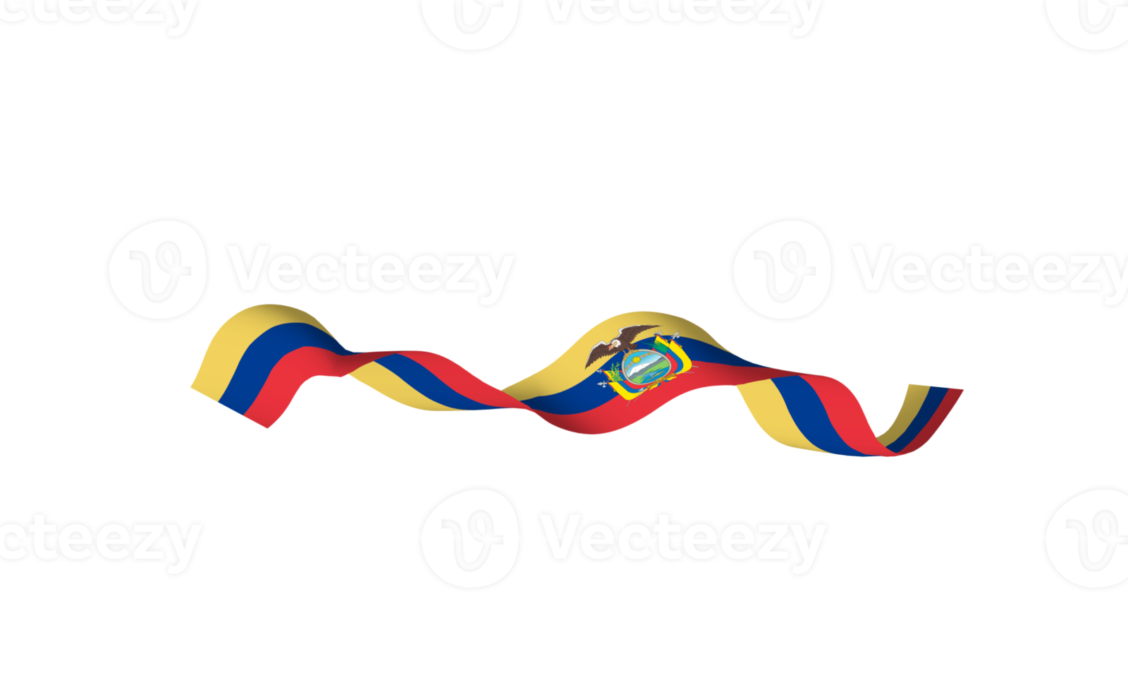 Ecuador flag ribbon flutter png